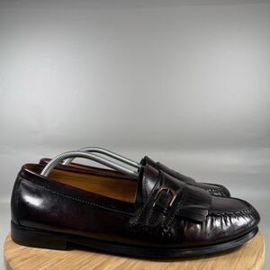 Cole Haan Men's Brown Leather Kiltie Loafers US Size 12 D Buckle